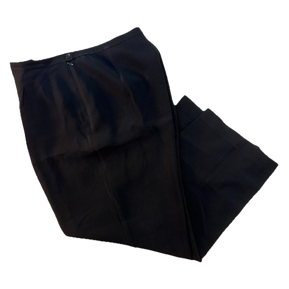 LE SUIT WOMAN SZ 16W BLACK LINED DRESS PANTS SIDE ZIP PLEATED